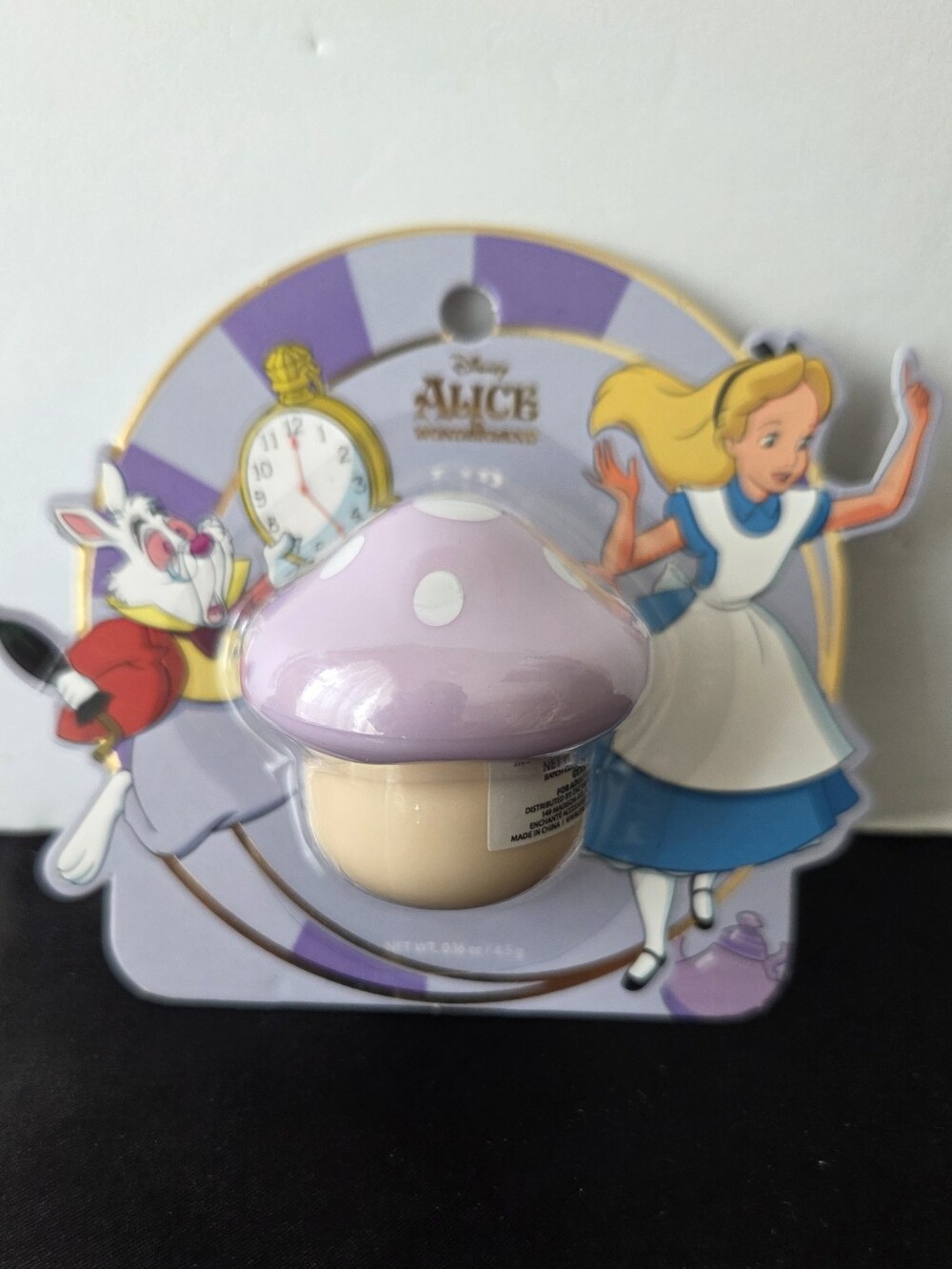Disney Alice in Wonderland Mushroom Raspberry Lip Balm NIP
